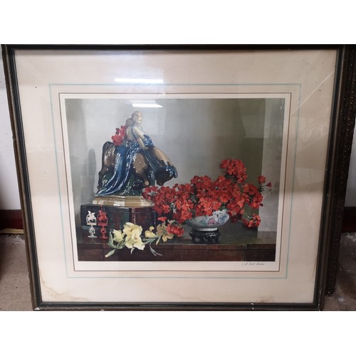 302 - M. W. Mitchell, still life with vase, oil on canvas, framed. Together with another oil painting and ... 