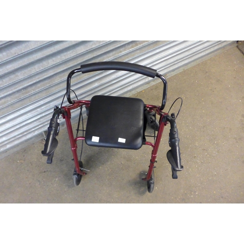 2222 - A Days walking frame with bag and seat