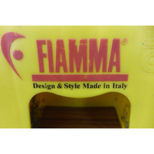 2241 - A pair of Fiamma Yellow plastic caravan ramps