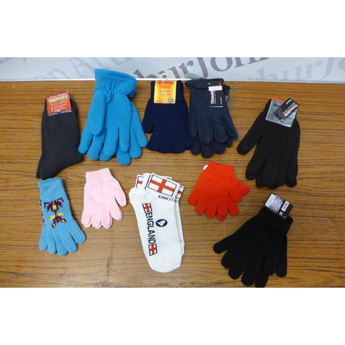 2251 - Two boxes of assorted children's hats gloves and scarfs in assorted sizes and styles including a qua... 