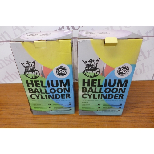 2253 - 2 Helium King 9”helium balloon cylinders