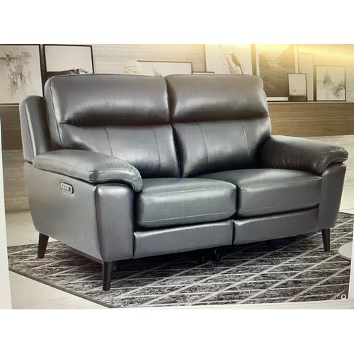 1470 - Grace Grey Leather 2.5 Seater power Recliner, Original RRP £874.99 + vat (4206-3) *This lot is subje... 