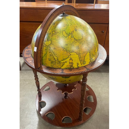 82 - An Italian style terrestrial globe cocktail cabinet/trolley