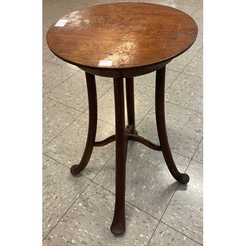 86 - An Arts and Crafts mahogany 'Thebes' stool, manner of Liberty & Co