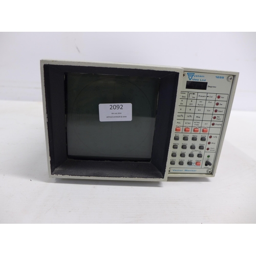 2092 - A System Video Ltd 1255 Vector monitor