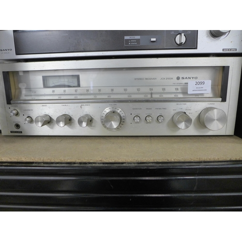 2099 - A quantity of Sanyo stereo equipment including a JT220L 3-band stereo tuner, a JT250LA stereo tuner,... 