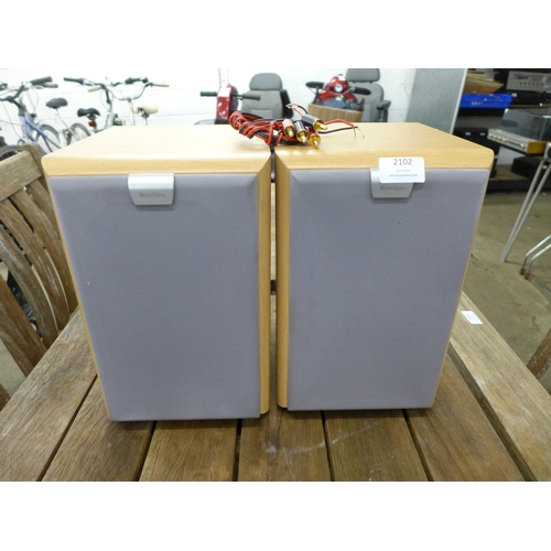 2102 - A Pair of monitor III hi-fi speakers, 150W