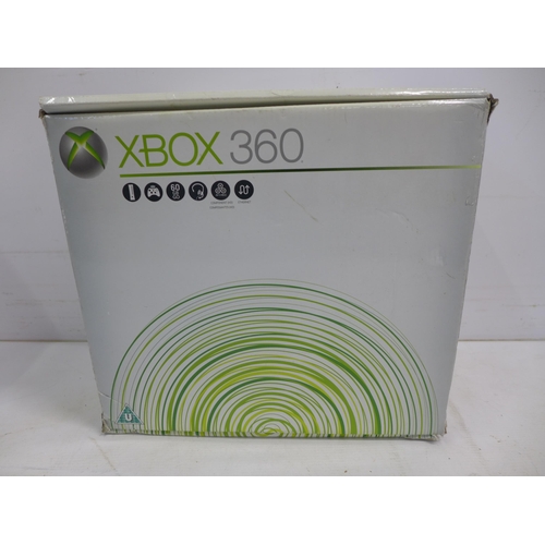 2107 - Three XBOX 360S consoles, an XBOX 360 with 60gb HDD, one controller, power supply, HD AV cable etc. ... 