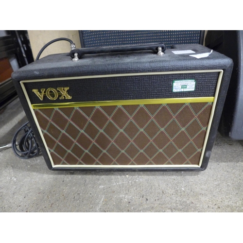 2110 - A Vox Pathfinder 10 model V9106 230v practice amp and a Selmer 15 SS speaker