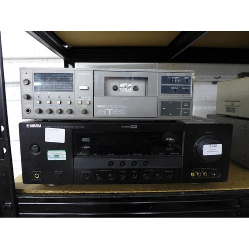 2122 - A Yamaha MT44 multi-track cassette recorder and a Yamaha RX-V363 natural sound AV receiver