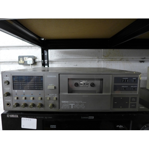 2122 - A Yamaha MT44 multi-track cassette recorder and a Yamaha RX-V363 natural sound AV receiver