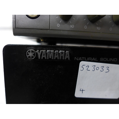 2122 - A Yamaha MT44 multi-track cassette recorder and a Yamaha RX-V363 natural sound AV receiver