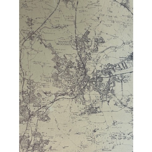 2087 - A Vintage ordinance survey line map of Nottingham - one inch to one mile dated:1968