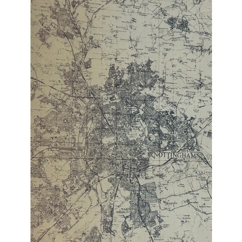 2087 - A Vintage ordinance survey line map of Nottingham - one inch to one mile dated:1968