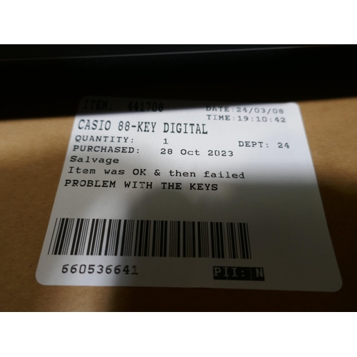 3344 - Casio 88-Key Digital Piano With Stand - Model S160Bkst, Original RRP £399.99 + vat        (325-169) ... 