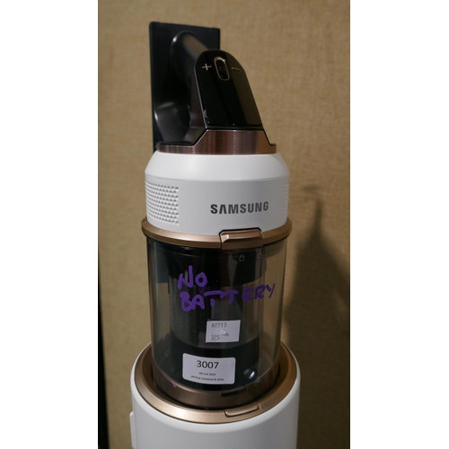 3007 - Samsung Bespoke Stick Vac Vacuum Cleaner - no battery, Original RRP £499.99 + vat  (325-99) This lot... 