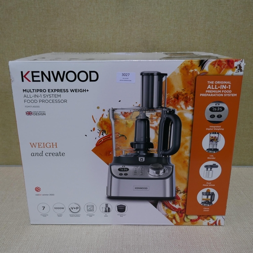 3027 - Kenwood All In One Food Processor, Original RRP £109.99 + vat          (325-432) This lot is subject... 