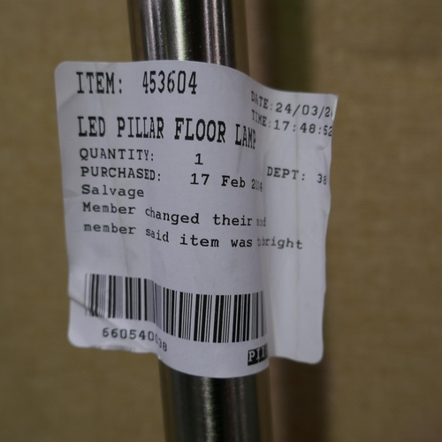 3030 - Led Pillar Floor Lamp With Marble Base (no power lead) (325-429) This lot is subject to vat