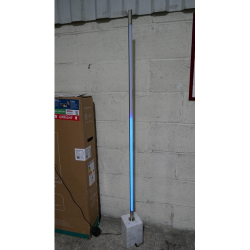 3033 - Led Pillar Floor Lamp with Marble Base   (325-25) This lot is subject to vat