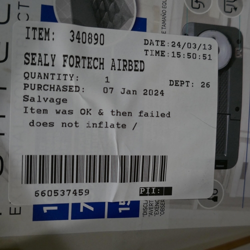 3047 - Sealy Fortech Airbed with Built In Pump   (325-238) This lot is subject to vat