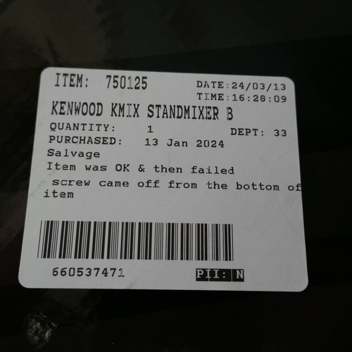 3049 - Kenwood Kmix Standmixer - Model  Bkmx750Ab, Original RRP £199.99 + vat                    (325-250) ... 