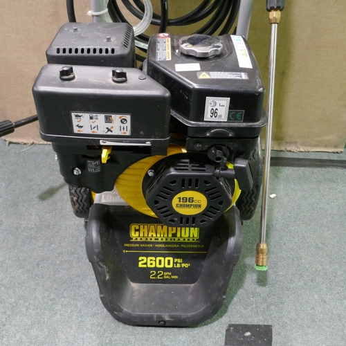 3062 - Champion Petrol 2600 Psi Pressure Washer with lance and hose (no nozzles), Original RRP £299.99 + va... 