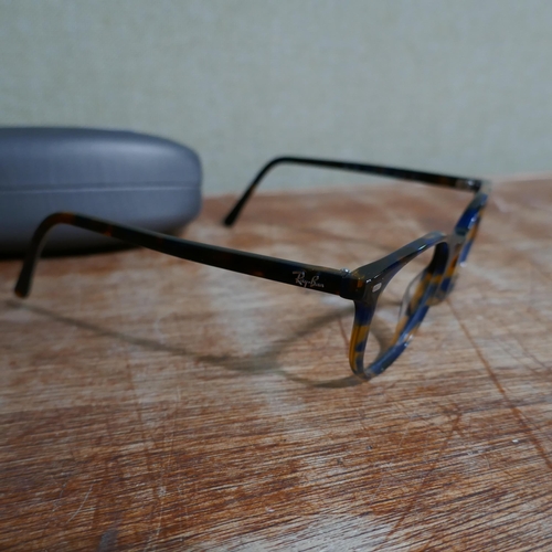 3090 - Rayban Tortuoise Blue Plastic Glasses - No Lenses (5397 8174 48X19)    (324-122) *This lot is subjec... 