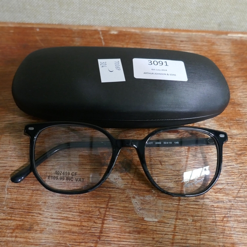 3091 - Rayban Black Plastic Glasses - Damaged (5397 2000 50X19) (324-121) *This lot is subject to vat