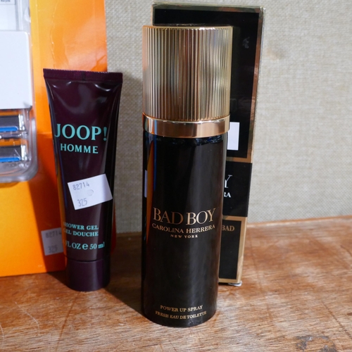 3100 - Carolina Herrera Bad Boy 100Ml Edt, Davidoff Cool Water Woman Gels, Joop Gel, Gillette Fusion 5 Razo... 