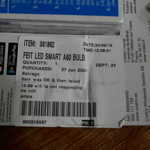 3101 - Feit Led Smart A60 Bulbs (324-370) *This lot is subject to vat