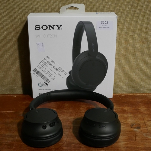 3102 - Sony Wireless Headphones - Model Whch720Nb                 (325-158) This lot is subject to vat