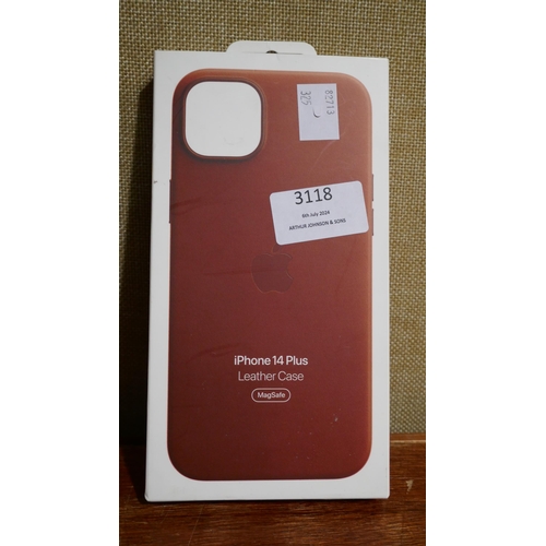 3118 - Iphone 14 Plus Leather Case      (325-83) This lot is subject to vat