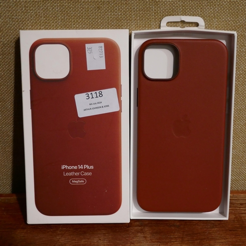 3118 - Iphone 14 Plus Leather Case      (325-83) This lot is subject to vat