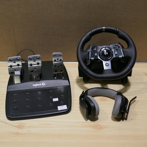 3124 - Xbox Logitech G920 Steer Wheel And Pedals (For X/S/One/Pc), Original RRP £199.99 + vat (324-383) *Th... 