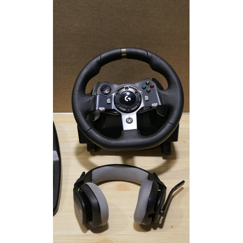 3124 - Xbox Logitech G920 Steer Wheel And Pedals (For X/S/One/Pc), Original RRP £199.99 + vat (324-383) *Th... 