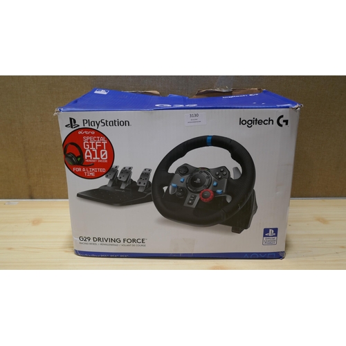 3130 - Playstation Logitech G29 Steering Wheel  And Pedals ( for Ps5/Ps4 & Pc) , Original RRP £199.99 + vat... 