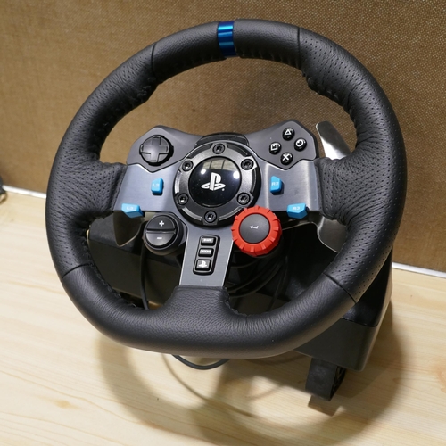 3130 - Playstation Logitech G29 Steering Wheel  And Pedals ( for Ps5/Ps4 & Pc) , Original RRP £199.99 + vat... 