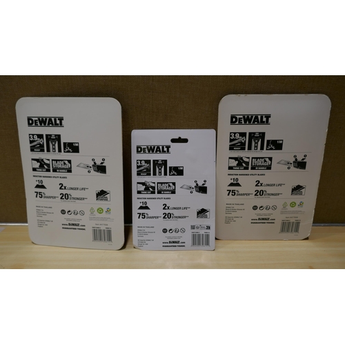 3133 - 3 x Dewalt Knife Packs (Incomplete)   (325-411-413) This lot is subject to vat