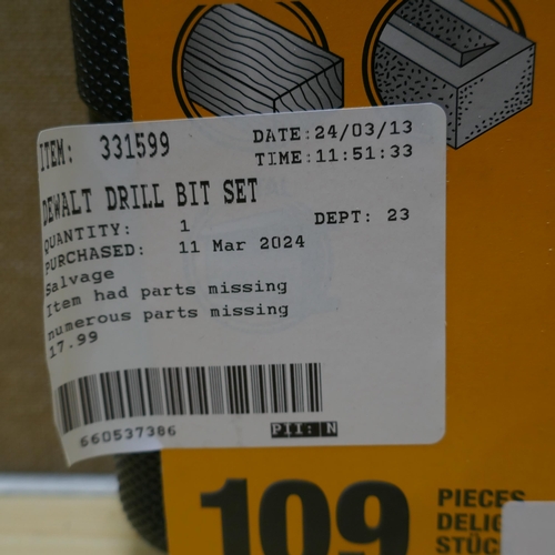 3136 - Dewalt Drill Bit Set (Incomplete)  (325-214) This lot is subject to vat