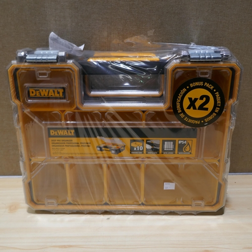 3137 - Dewalt 2pc pro Organiser (Damaged)  (325-226) This lot is subject to vat