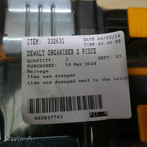 3137 - Dewalt 2pc pro Organiser (Damaged)  (325-226) This lot is subject to vat