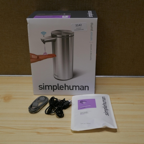 3142 - Simplehuman Sensor Soap Dispensor  (325-427) This lot is subject to vat