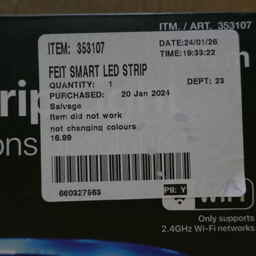 3160 - 2 x Feit Smart Led Strip Lights (324-24,25) *This lot is subject to vat