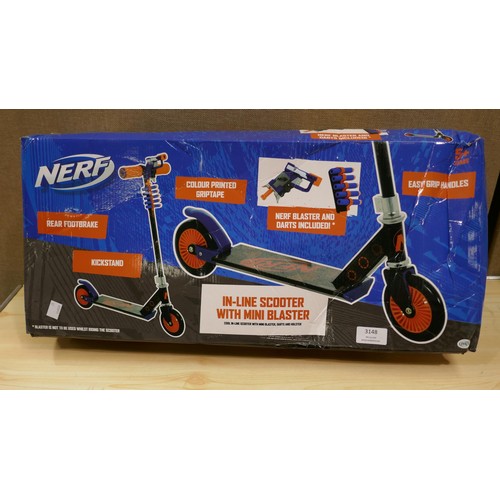 3128 - Quantity of children's toys to include Premier 8ft goal, Nerf Scooter, Marvel junior bike, Peppa Pig... 