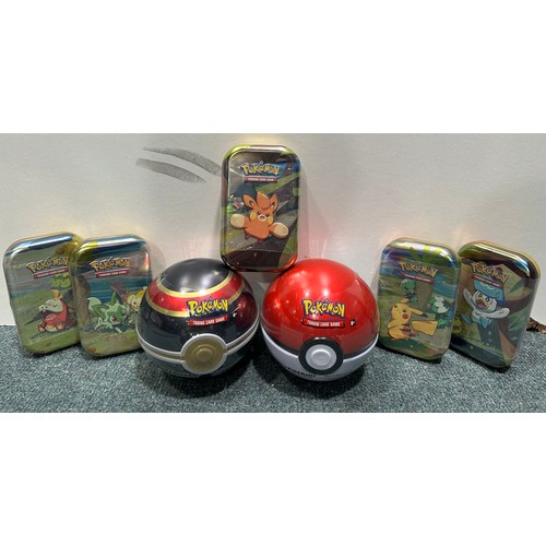 3072 - Pokemon Mini Tins, & Pokeballs  (324-64,65) *This lot is subject to vat