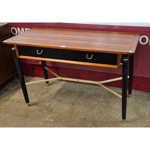 4 - A G-Plan Librenza tola wood and black two drawer desk