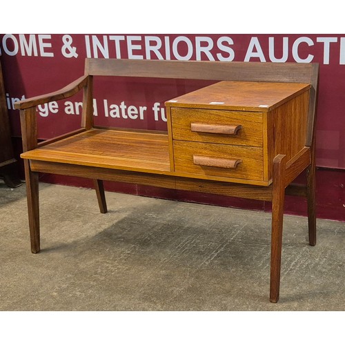 12 - A Chippy Heath teak telephone seat