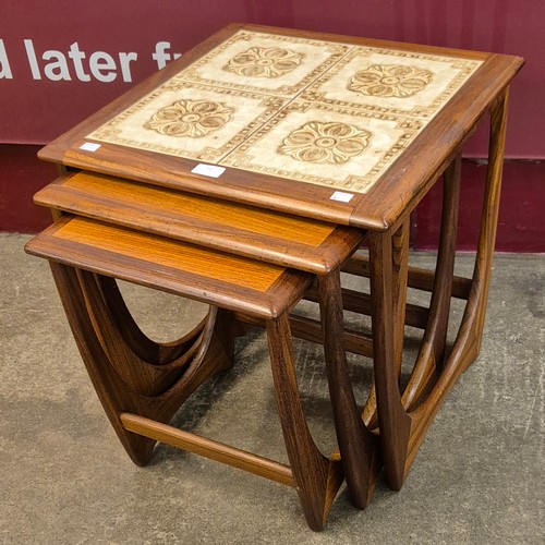 16 - A G-Plan Astro teak and tiled top nest of tables