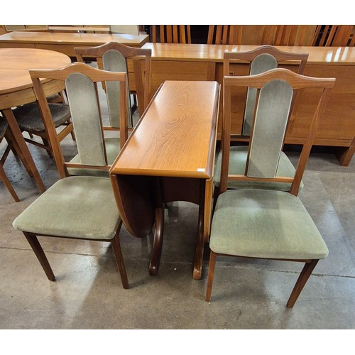 78 - A Nathan teak drop leaf table and four chairs