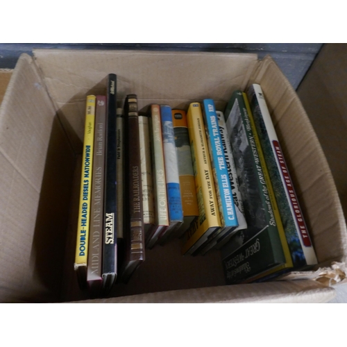 1133 - Two boxes of hardback books on steam trains/locomotives - thirty three in total **PLEASE NOTE THIS L... 